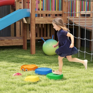 AIYAPLAY Frog-Shaped Stepping Stones with Anti-Slip Edging