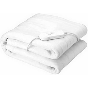Luxury Double White Fleece Electric Blanket 3 Heat Settings 120 x 110cm