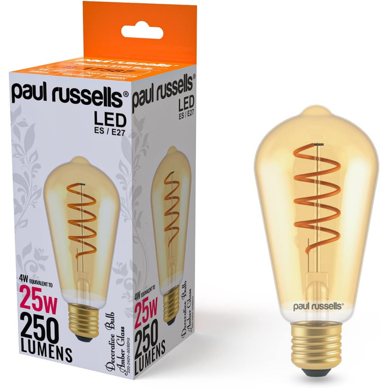 Image of 4W LED ST64, E27, 250lm, Non-Dim,&hellip;