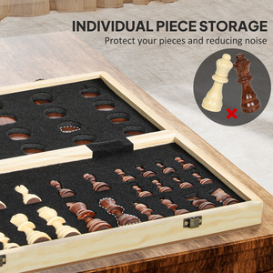 SPORTNOW 15 Inch 2 in 1 Chess and Draughts Set