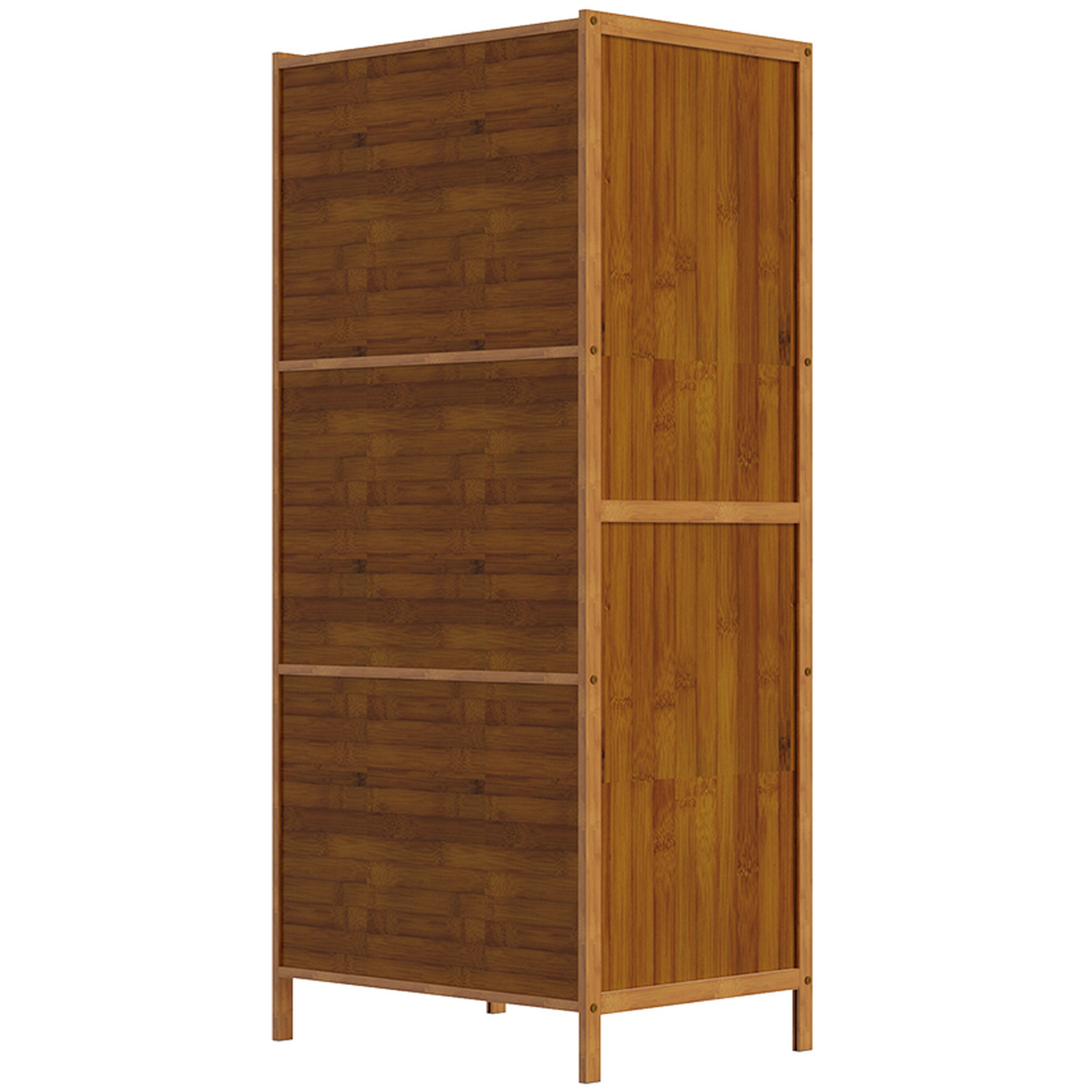 Multi-tier Bamboo Storage Cabinet - Wood 97cm
