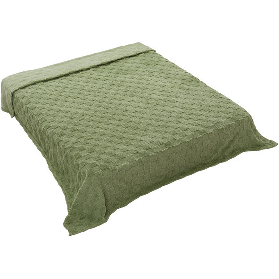 Green Checkered Throw Blanket