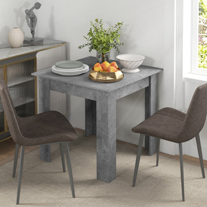 HOMCOM Square Dining Table with Faux Cement Effect