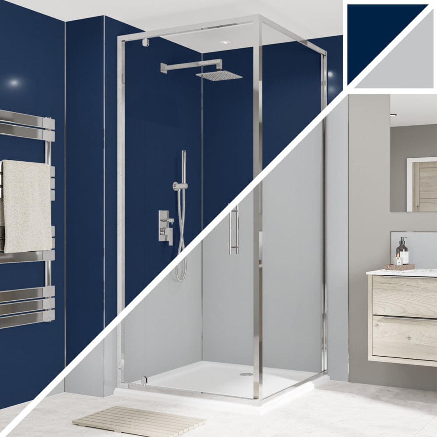 Wetwall - Bathroom Wall Panel - Atlantic/Urban Grey - 1220mm - Image 5