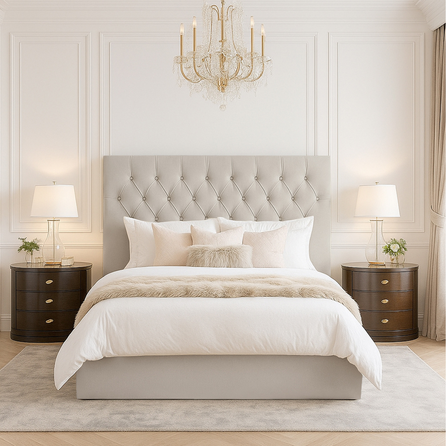 Samara Bed Frame - Silver Superking