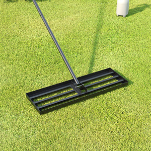 Heavy-Duty Lawn Levelling Rake with Stainless Steel Handle