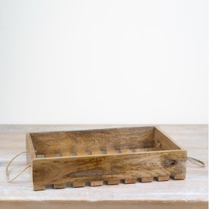 Rustic Slatted Storage Tray