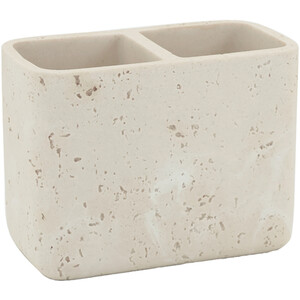 Neutral Stone Effect Toothbrush Holder
