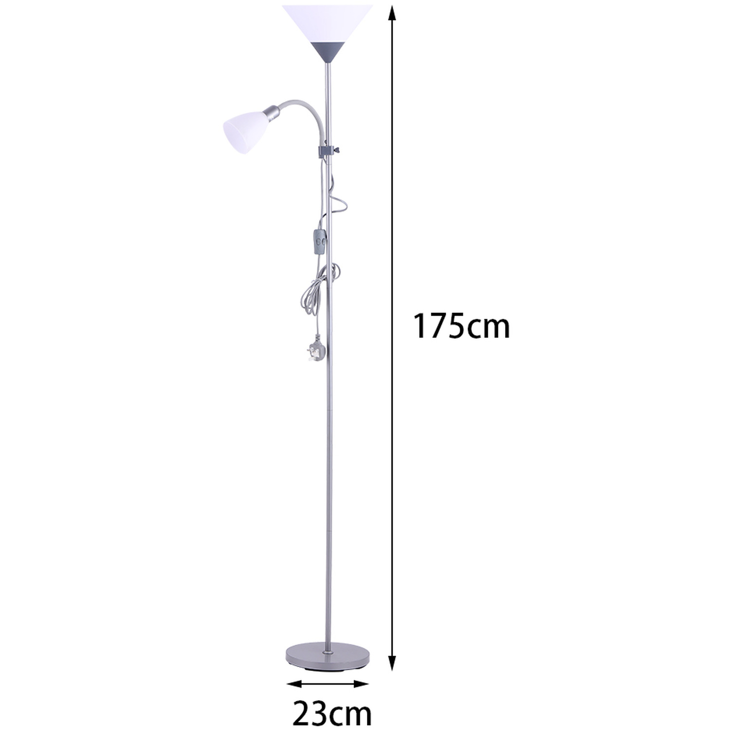 Modern Standing Floor Lamp Living Room Lamp - Grey