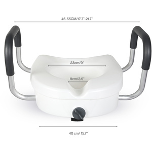 Levede Raised Toilet Seat with Adjustable Arms 12cm