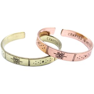 Inspirational Brass Bracelet with Messages - Handcrafted Nepal Gift