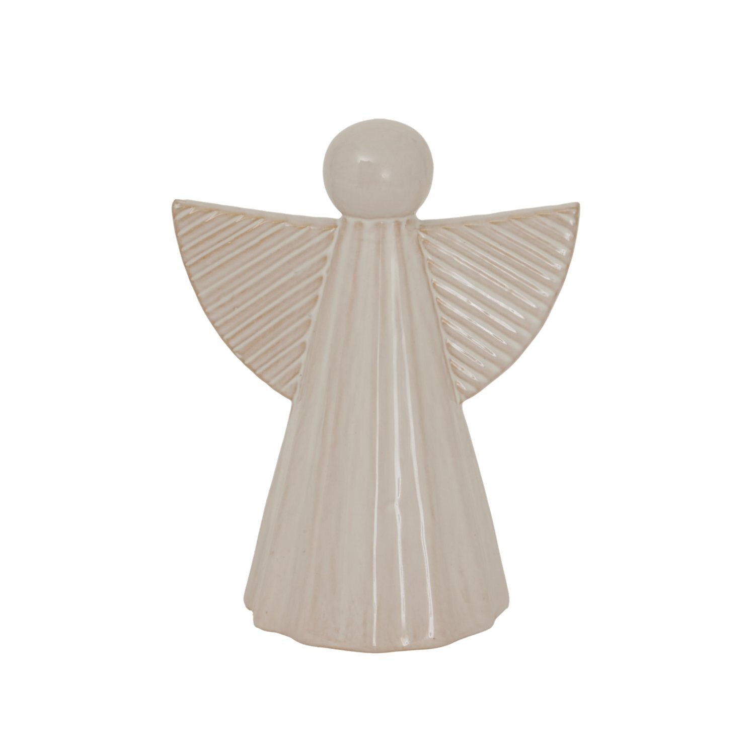Alora Ceramic Angel Figurine Elegant White Decorative Sculpture - Light Brown