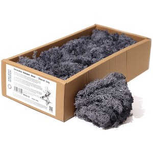 Charcoal Grey Reindeer Moss Premium Decorative Preserved Moss