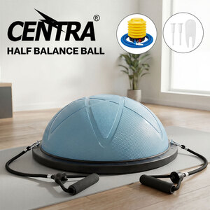 Centra Half Balance Ball Trainer with Resistance Band Core Trainer