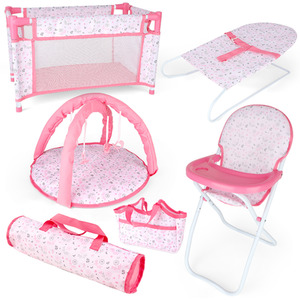 4-in-1 Baby Doll Complete Pretend Play Set