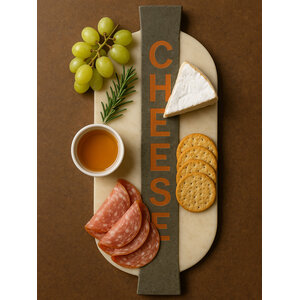 Monzaro White and Grey Marble Cheeseboard