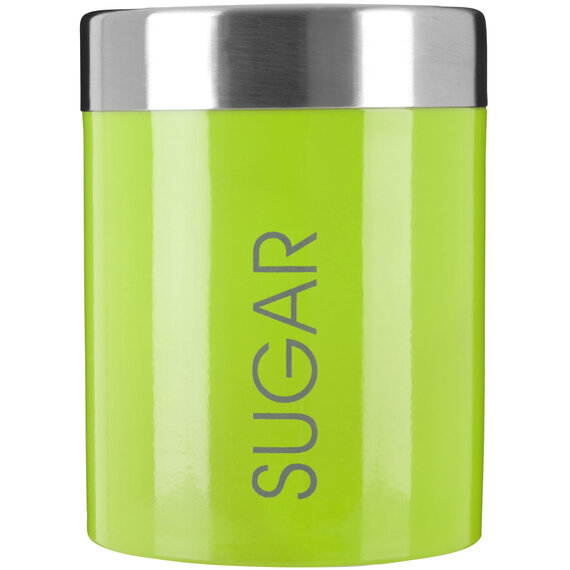 Lime Green Enamel Sugar Canister