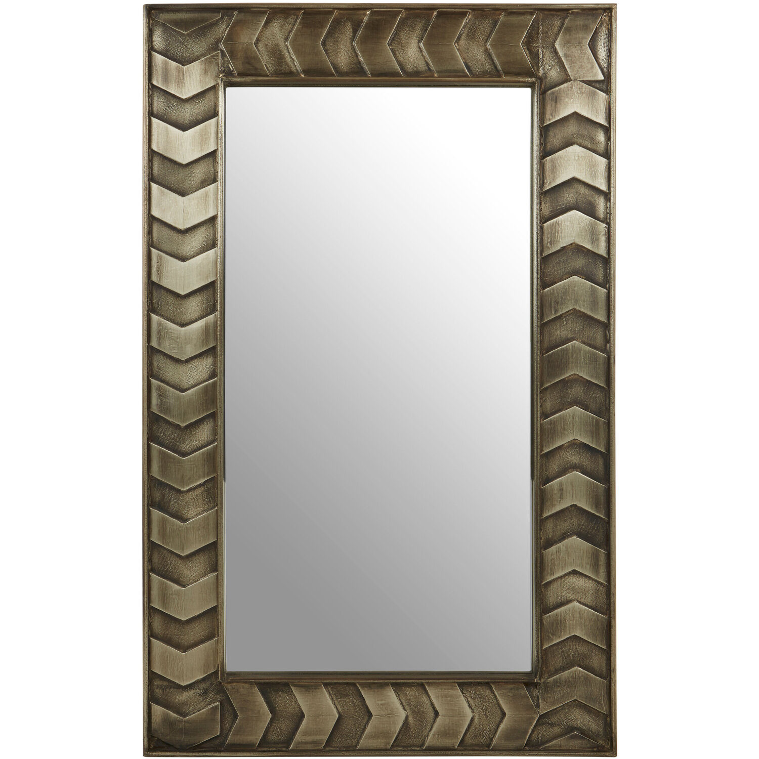 Avento Gold Oval Wall Mirror - Silver