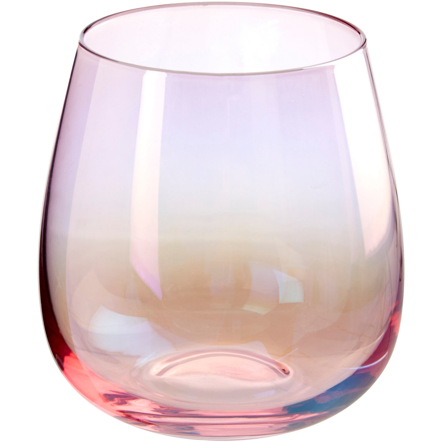 Frosted Deco Set Of 4 Tumbler Glasses - Pink