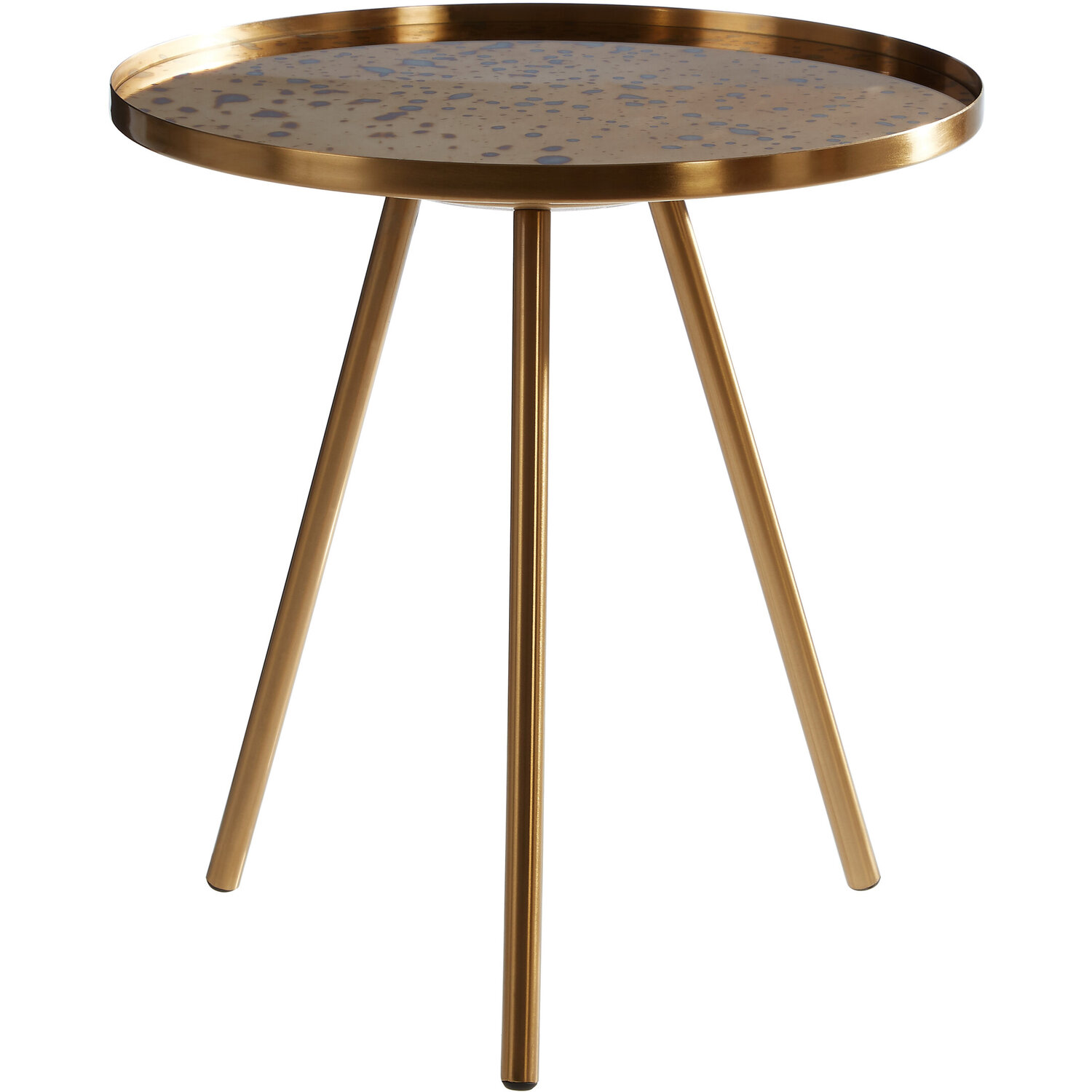 Corra Gold Finish Side Table - Gold