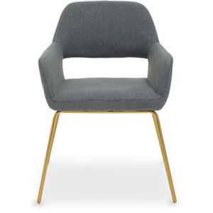 Stockholm Grey and Gold Dining Chair