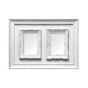 Maren White Plastic Two Photo Frame