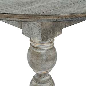 Montaine Round Farmhouse Dining Table Soft Matt Turned Rubberwood Legs