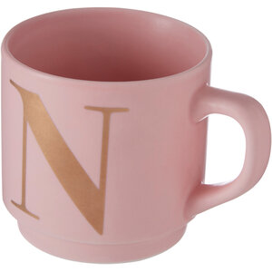 Signet Pink Monogram Mug, N