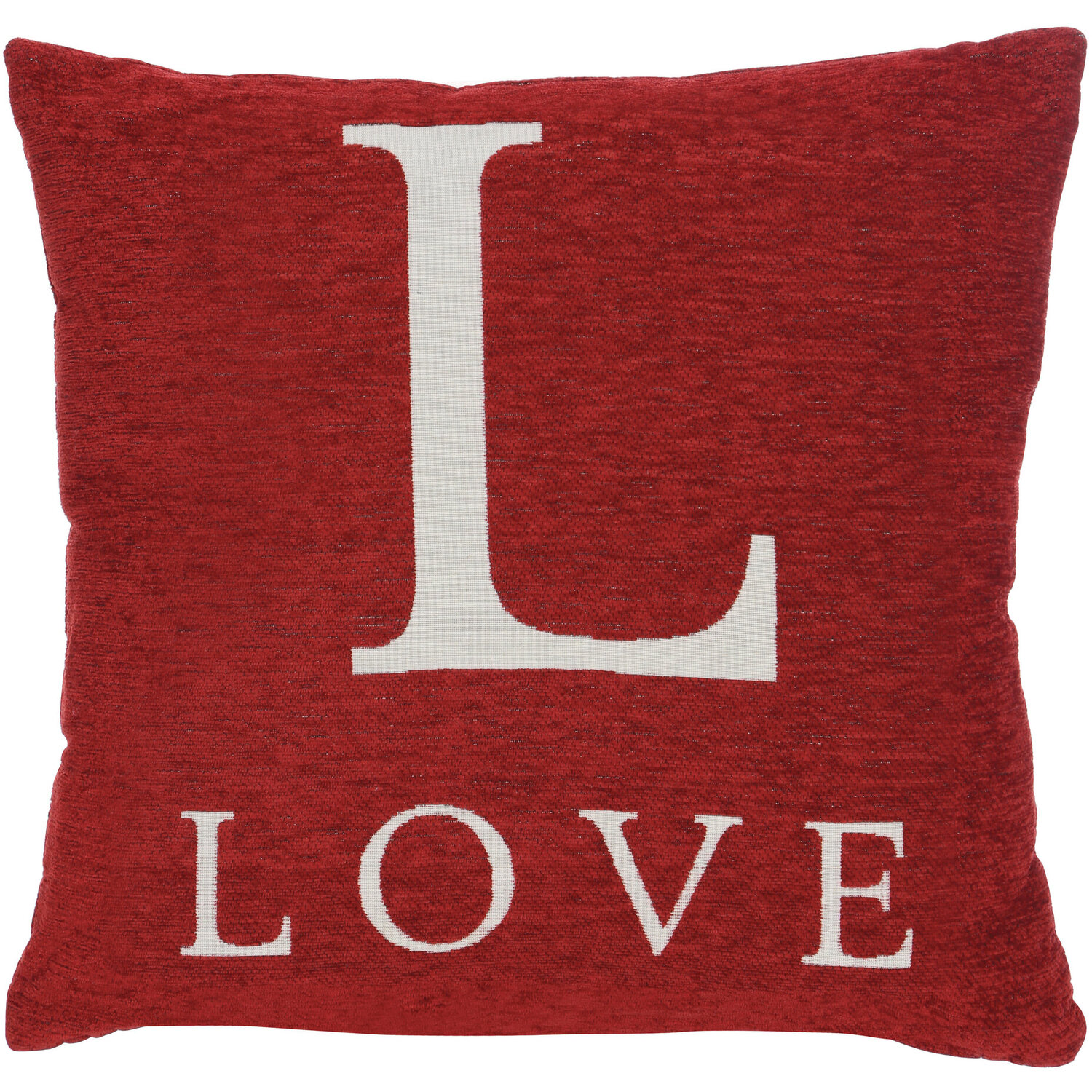 Words 'Love' Red Cushion - Red