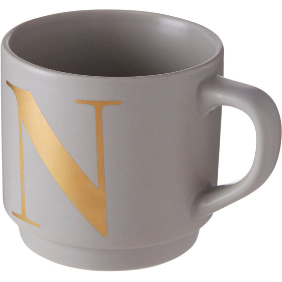 Signet Grey Monogram Mug, N