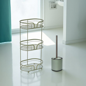 Showerdrape Dante Bathroom Floor Caddy with Toilet Brush and Holder