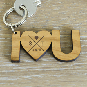 Personalised I Love You Key Ring