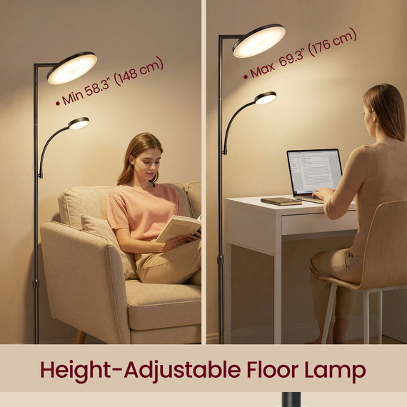 VASAGLE 42W Rotatable LED Floor Lamp
