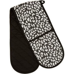 London Leo Black and White Double Oven Glove