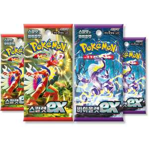 Scarlet & Violet Korean Booster Pack Bundle - 4 Packs (TCYM Imported)