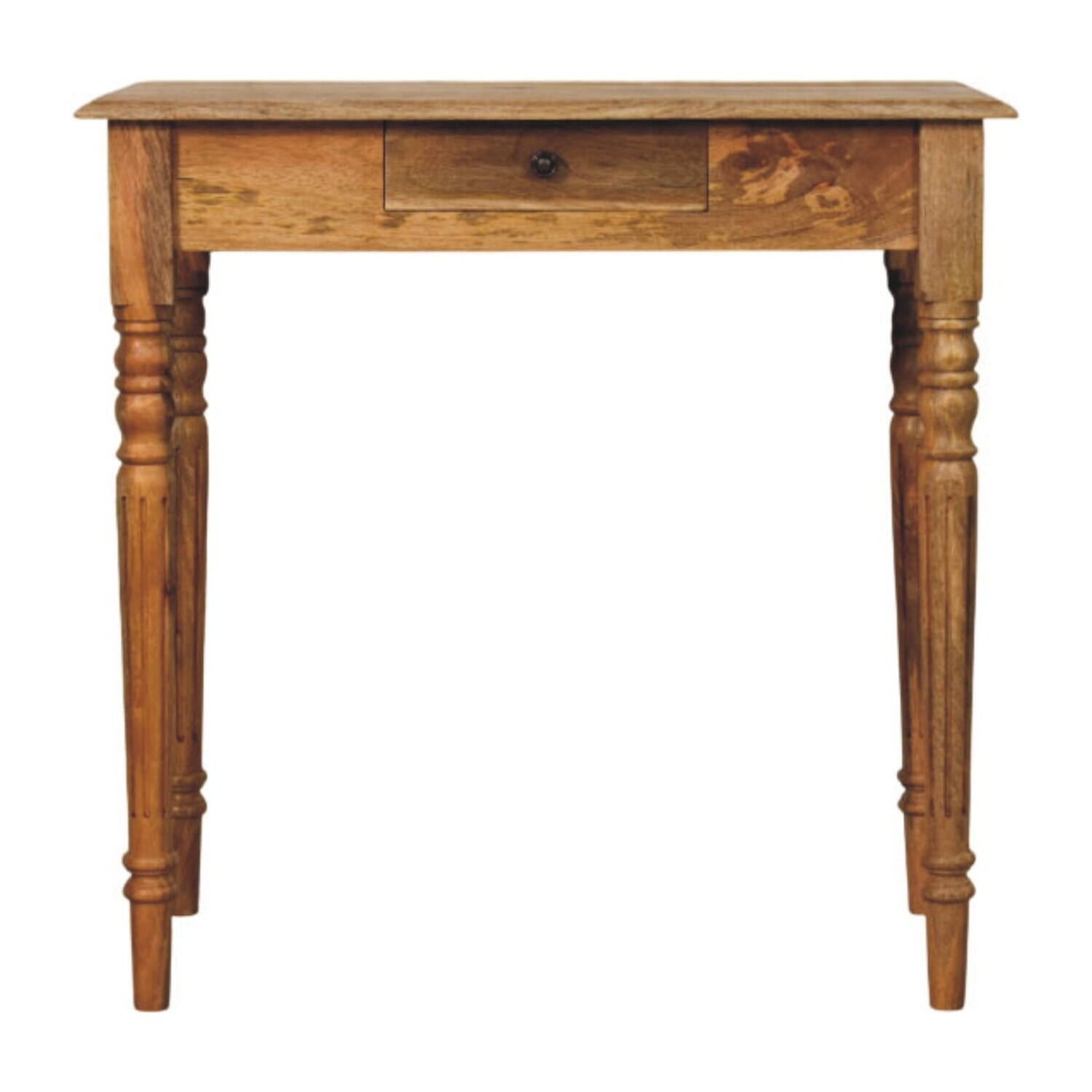Artisan Furniture Solid Wood Oakish Turned Leg Writing Desk - Oak-Ish