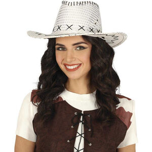 Fiestas Guirca Unisex Adult Sequins Cowboy Hat