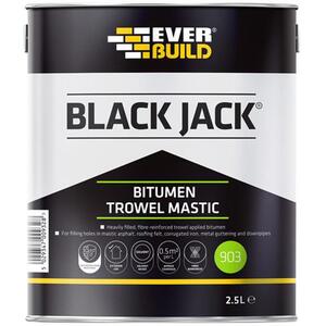 Everbuild Black Jack 903 Bitumen Trowel Mastic 2.5 litre