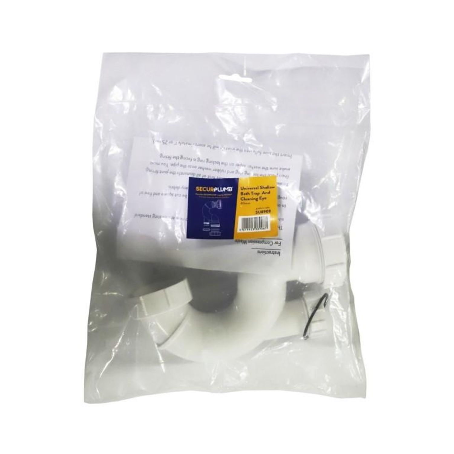  - Securplumb Shallow Bath Trap White (One Size) - Image 4