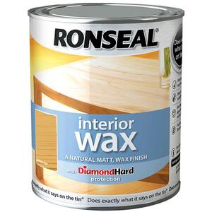 Ronseal Interior Wax Antique Pine 750ml - Diamond Hard Protection for Wood