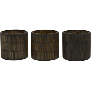 Gaia Set Of 3 Mosaic Glass Tealight Holders
