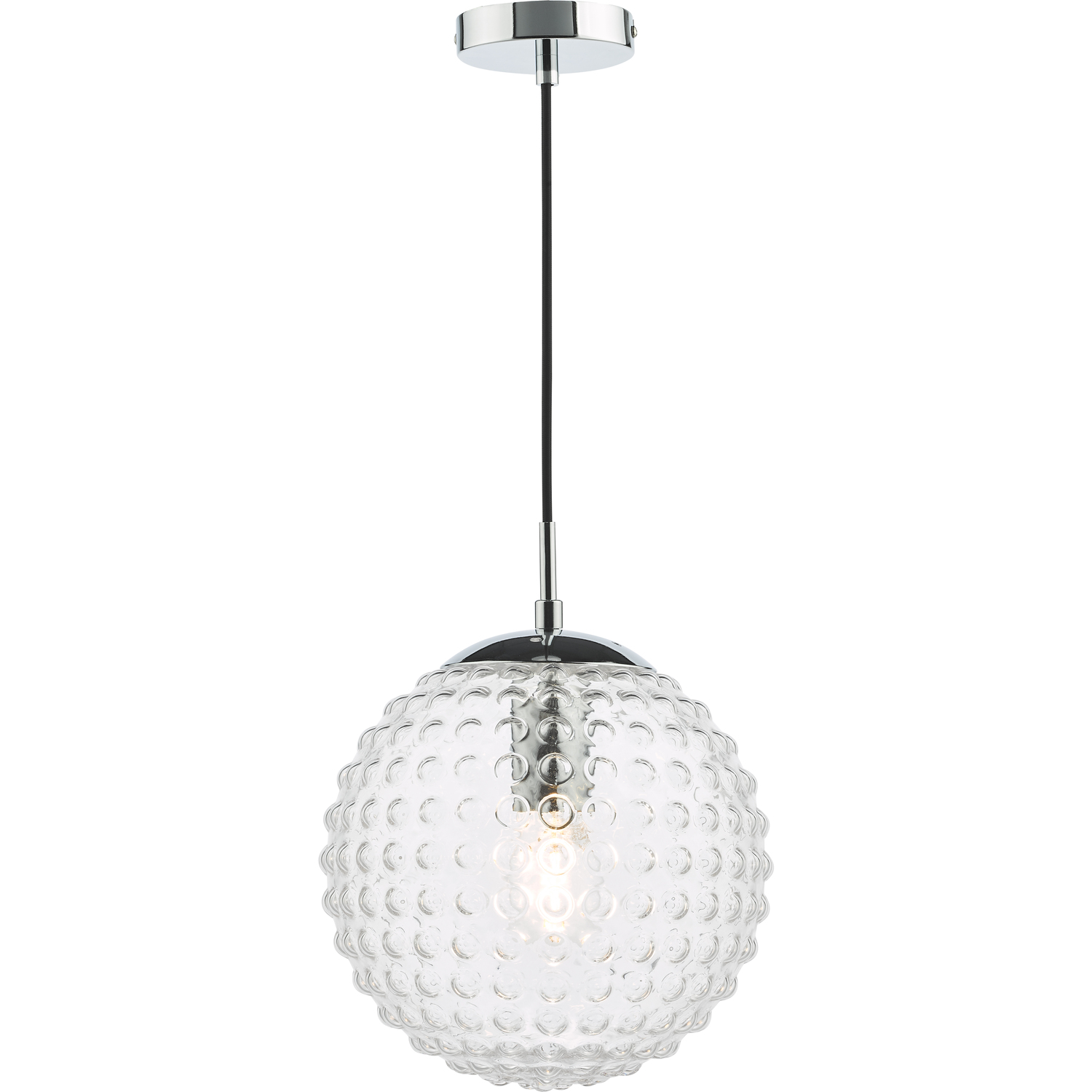 Dar Hobnail Easy Fit Shade Clear Glass 25Cm