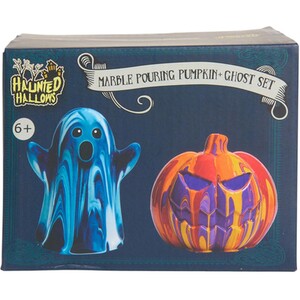 Marble Pouring Pumpkin and Ghost Set