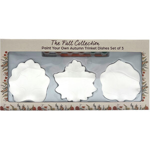 Paint Your Own Autumn Trinket Dishes Kit