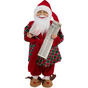 Pyjama Standing Santa Decoration