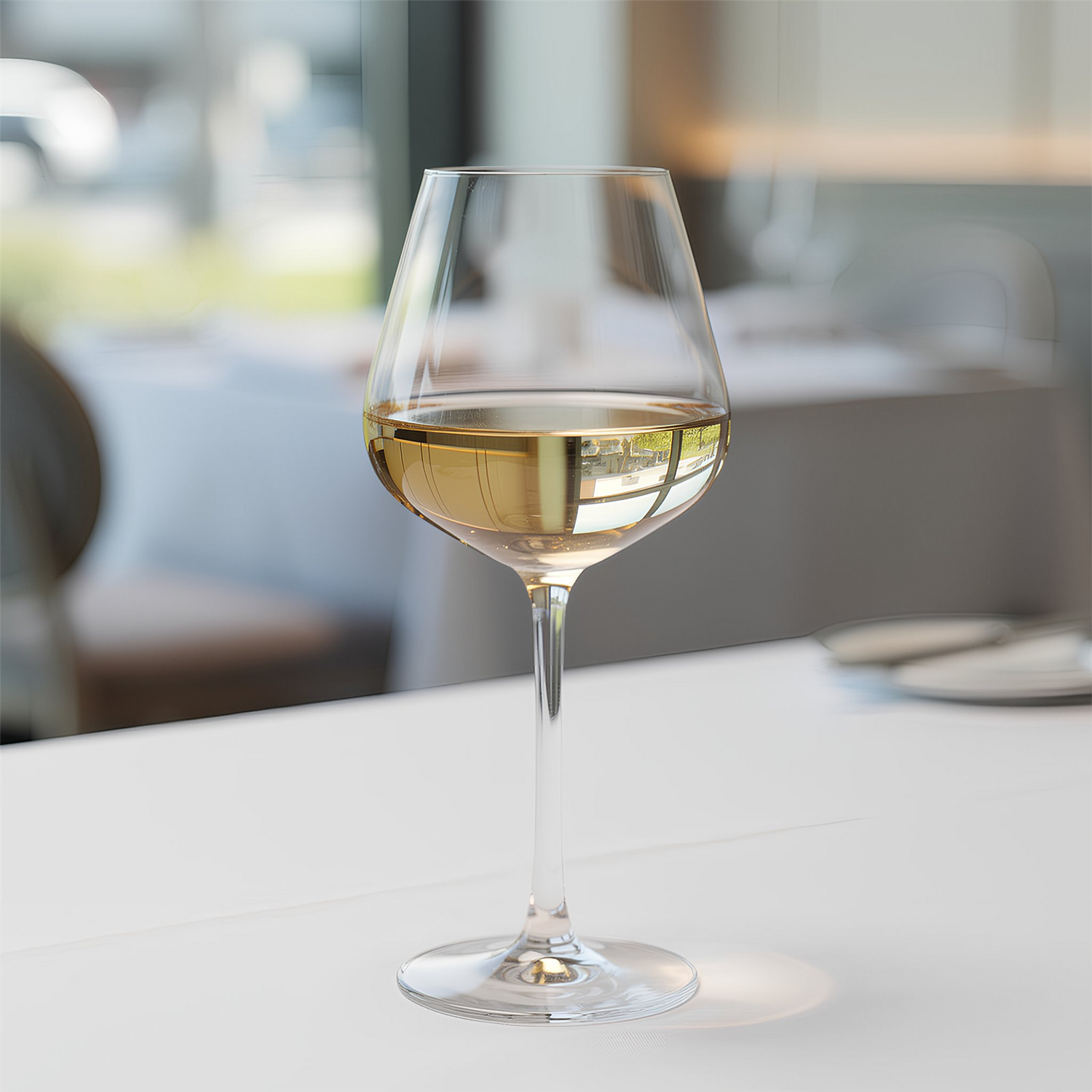 Image of Knightsbridge Crystal White Wine Glasses -&hellip;