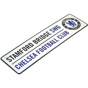 Chelsea FC Official Football 3D Embossed Metal Hanging Street Sign