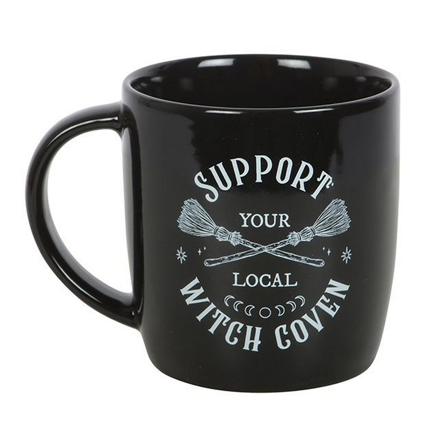 Something Different Unisex Black Support Your Local Witch Coven Mug In - Image 2