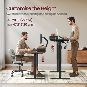 Electric Standing Desk with Built-In Power Strip