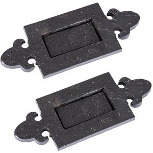 Fleur De Lis Letter Plate - W270mm x H105mm - Black - Pack of 2